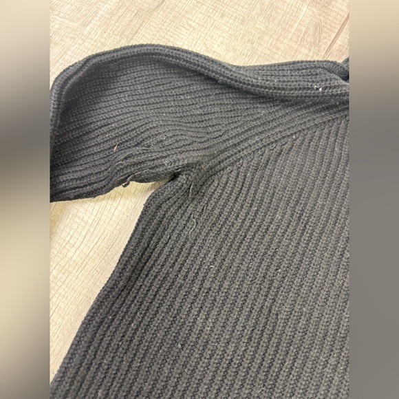 Reiss Black Turtleneck Sweater With Zipper detail Size Large - Picture 3 of 11